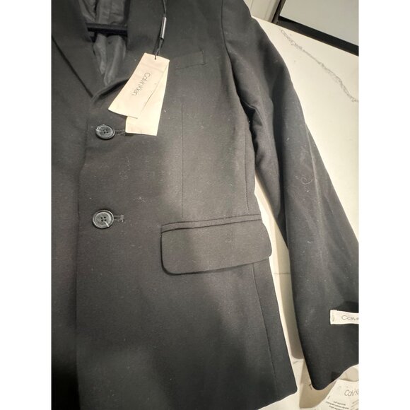 Calvin Klein Boys Black Blazer Jacket Size 12Polyester/Rayon Blend - Picture 9 of 10